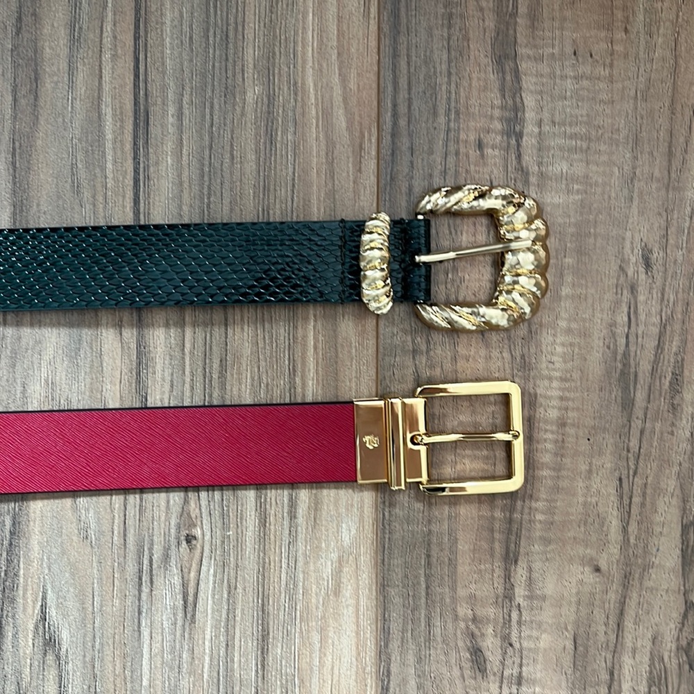 2 for 1 belts. Leather and Ralph Lauren